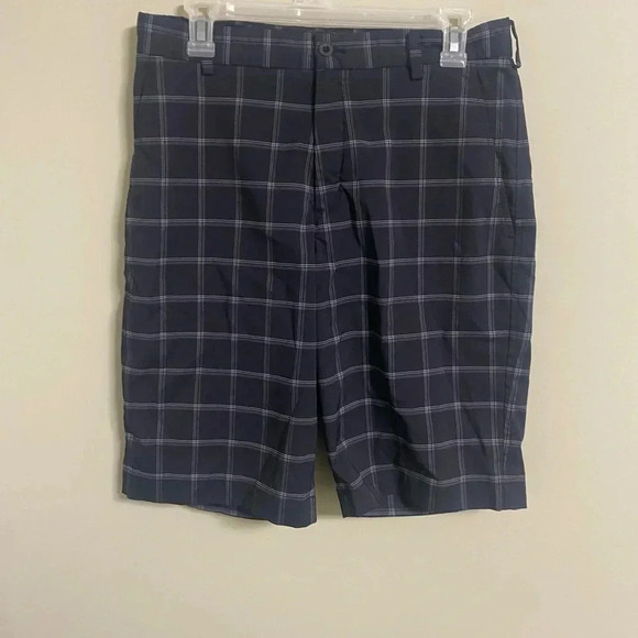Nike Shorts Men’s Size 30 Performance Gray Black Window Pane Check Golf - Picture 1 of 6